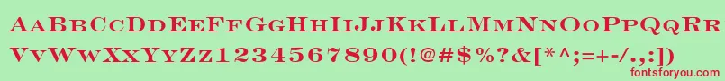 EngraversLhBoldFace Font – Red Fonts on Green Background