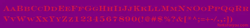 EngraversLhBoldFace Font – Red Fonts on Purple Background