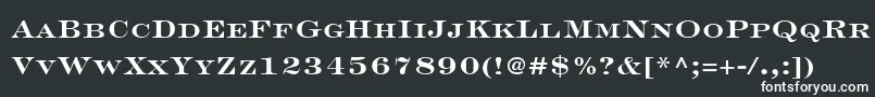 EngraversLhBoldFace-fontti – valkoiset fontit