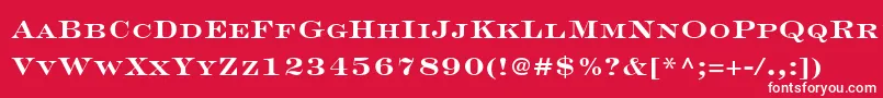 EngraversLhBoldFace Font – White Fonts on Red Background