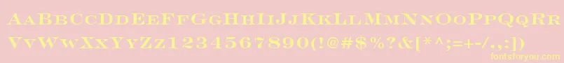 EngraversLhBoldFace Font – Yellow Fonts on Pink Background