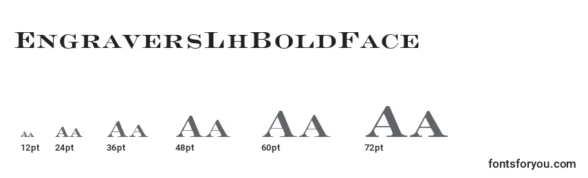 EngraversLhBoldFace Font Sizes