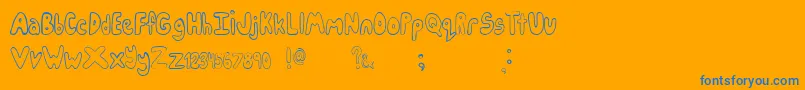 Icecreamparty Font – Blue Fonts on Orange Background