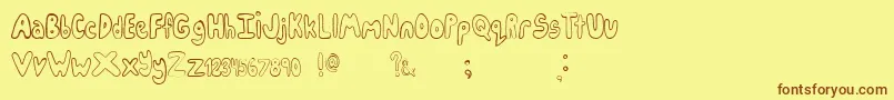 Icecreamparty Font – Brown Fonts on Yellow Background