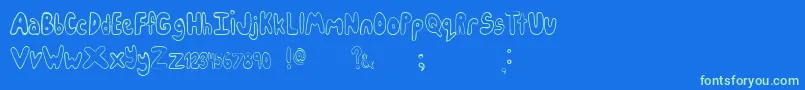 Icecreamparty Font – Green Fonts on Blue Background