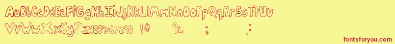 Icecreamparty Font – Red Fonts on Yellow Background