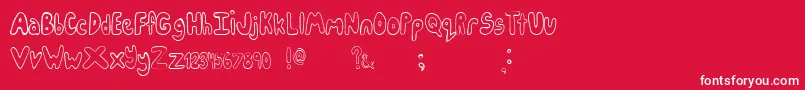 Icecreamparty Font – White Fonts on Red Background