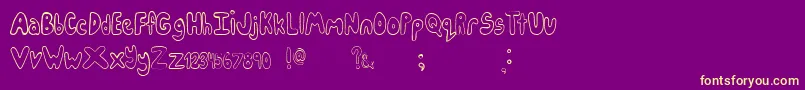 Icecreamparty Font – Yellow Fonts on Purple Background