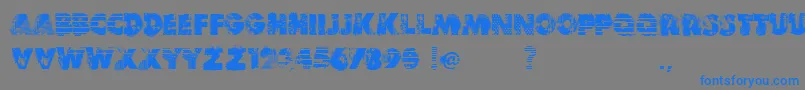 VtksReverso Font – Blue Fonts on Gray Background