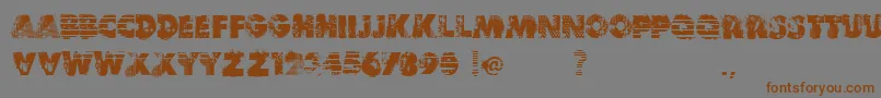 VtksReverso Font – Brown Fonts on Gray Background