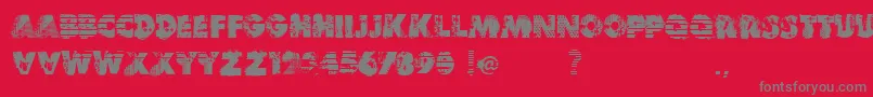 フォントVtksReverso – 赤い背景に灰色の文字