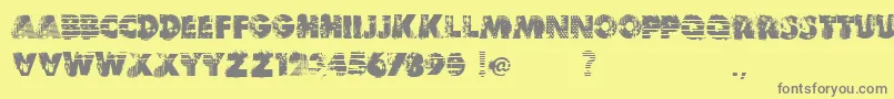 フォントVtksReverso – 黄色の背景に灰色の文字