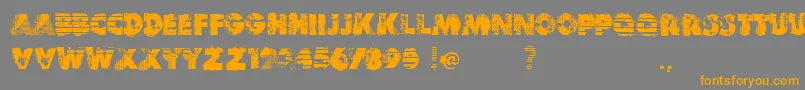 VtksReverso-Schriftart – Orangefarbene Schriften auf grauem Hintergrund