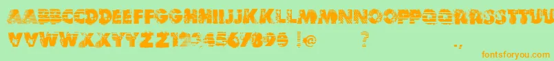 VtksReverso Font – Orange Fonts on Green Background