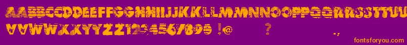 VtksReverso Font – Orange Fonts on Purple Background