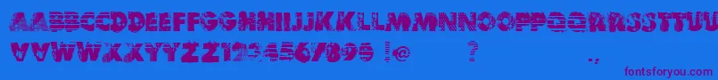 VtksReverso Font – Purple Fonts on Blue Background