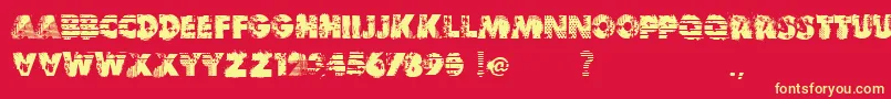 フォントVtksReverso – 黄色の文字、赤い背景