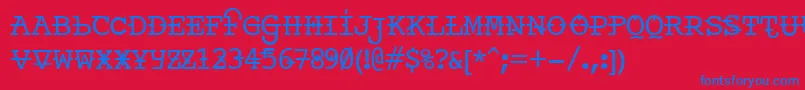 Ankora Font – Blue Fonts on Red Background