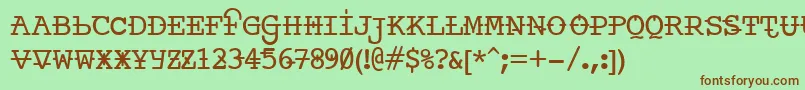Ankora Font – Brown Fonts on Green Background