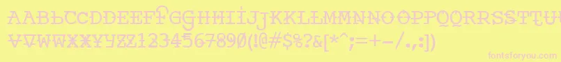 Шрифт Ankora – розовые шрифты на жёлтом фоне