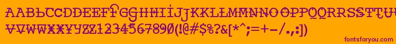Ankora Font – Purple Fonts on Orange Background