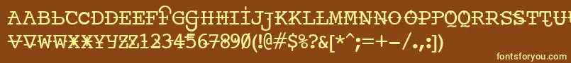 Ankora-fontti – keltaiset fontit ruskealla taustalla