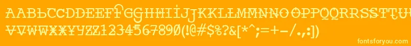 Ankora Font – Yellow Fonts on Orange Background