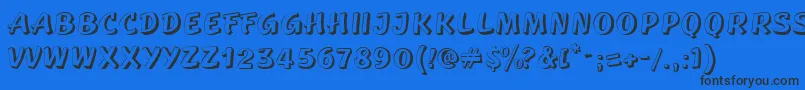 GeSidestepCaps Font – Black Fonts on Blue Background