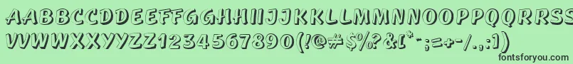 GeSidestepCaps Font – Black Fonts on Green Background