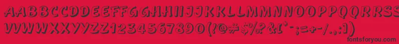 GeSidestepCaps Font – Black Fonts on Red Background