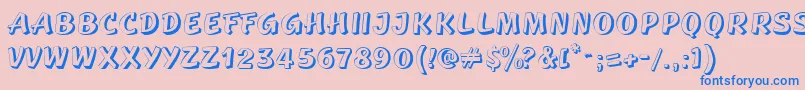 GeSidestepCaps Font – Blue Fonts on Pink Background