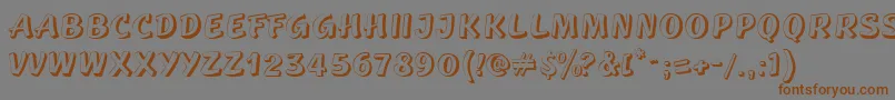 GeSidestepCaps Font – Brown Fonts on Gray Background