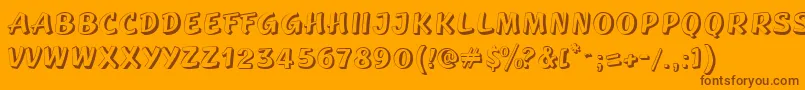 GeSidestepCaps Font – Brown Fonts on Orange Background