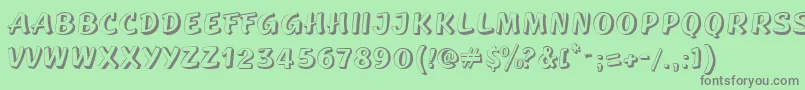 GeSidestepCaps Font – Gray Fonts on Green Background