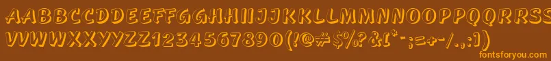 GeSidestepCaps Font – Orange Fonts on Brown Background
