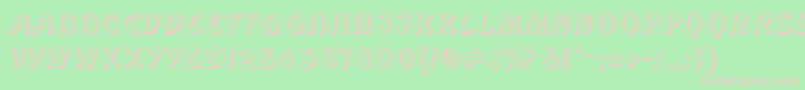 GeSidestepCaps Font – Pink Fonts on Green Background