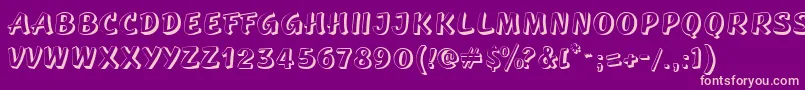 GeSidestepCaps Font – Pink Fonts on Purple Background