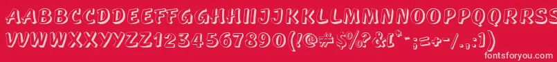 GeSidestepCaps Font – Pink Fonts on Red Background