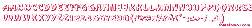 GeSidestepCaps Font – Red Fonts on White Background