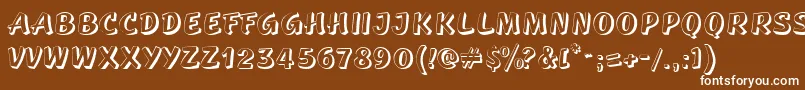 GeSidestepCaps Font – White Fonts on Brown Background