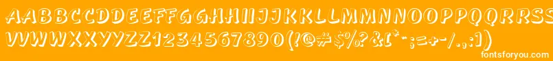 GeSidestepCaps Font – White Fonts on Orange Background