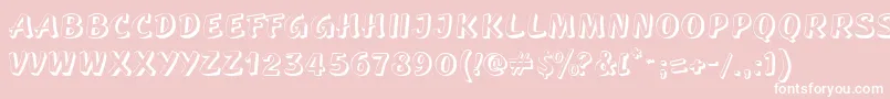 GeSidestepCaps Font – White Fonts on Pink Background