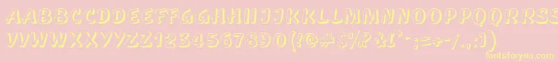 GeSidestepCaps Font – Yellow Fonts on Pink Background
