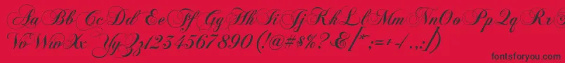 Chopinscriptc Font – Black Fonts on Red Background