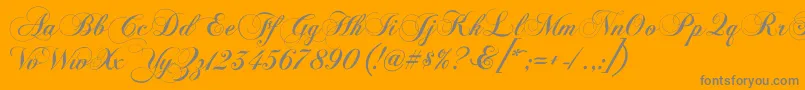 Chopinscriptc Font – Gray Fonts on Orange Background