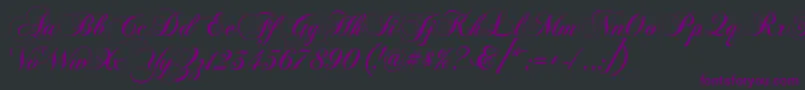 Chopinscriptc Font – Purple Fonts on Black Background
