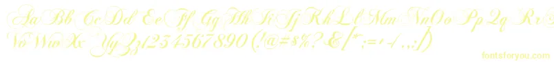 Chopinscriptc-fontti – keltaiset fontit