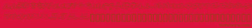 Def-Schriftart – Braune Schriften auf rotem Hintergrund
