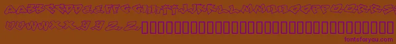 Def Font – Purple Fonts on Brown Background
