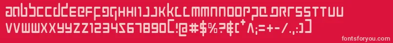 Prokofievc Font – Pink Fonts on Red Background